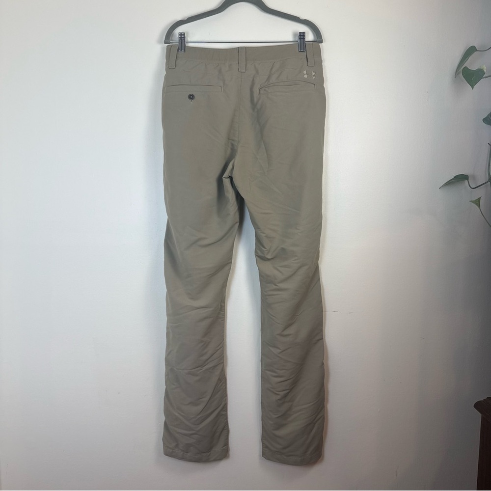 Under Armour Mens Khaki Chinos Golf Pants Active 32x34 Relax Fit Casual Gorpcore - Picture 2 of 15